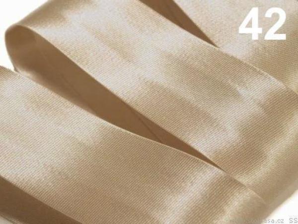 Satinband 20 mm gefalzt - Sand